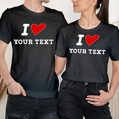 Personalised My Valentine Happy Valentine's Day Couple Love Matching T-Shirts#VD • £9.99