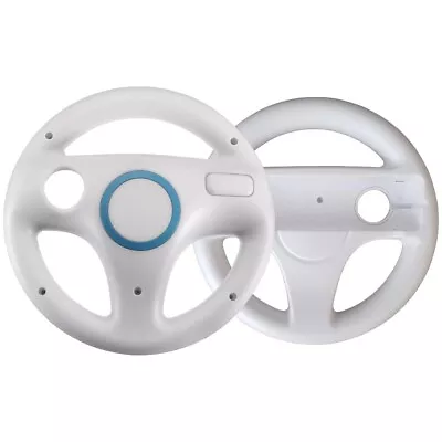 Racing Mario Kart Game Steering Wheel For Nintendo Wii Remote Controller White • £5.94