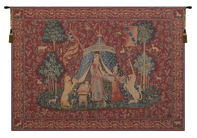 A Mon Seul Desir I French Tapestry Wall Art Hanging Home Decor (New) 34x44 Inch • $507