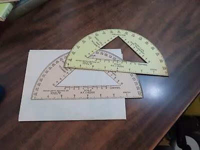 Military Service Publishing Map A Protractor Mils Degrees Harrisburg PA • $49.99