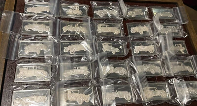 £2048.26 • Buy Sterling Silver Centennial Car Ingot Collection Set Minted By The Franklin Mint