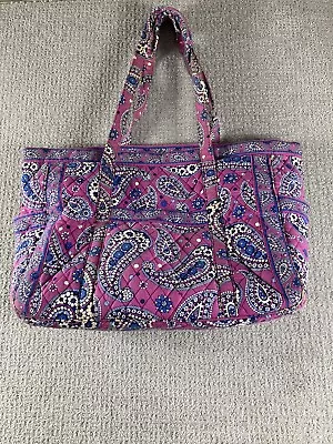 Vera Bradley  Paisley Raspberry XL Duffel Weekender Pinkpurple blue RETIRED • $45