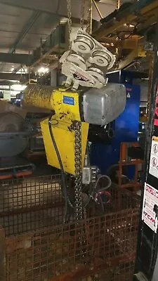 Yale 2 Ton Electric Chain Hoist Model #KEL2-10H15/3.75S2 W/2 Ton Coffing Trolley • $2025