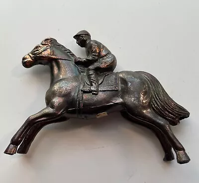 Vintage Japan Brass Copper Metal Jockey & Horse Figure Figurine • $14.99