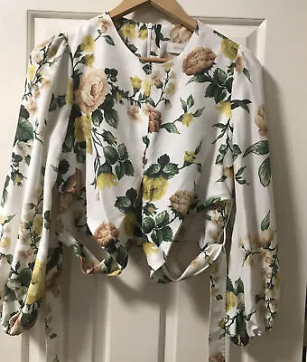 $150 • Buy Zimmerman Flowery Silk Top Size 2