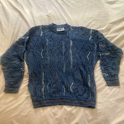 Vintage Authentic Coogi Sweater  Size Medium Blue Made In Australia • $239.99