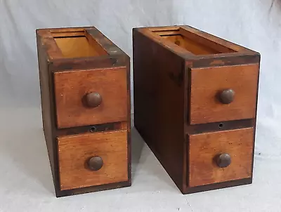 4 Vintage Original SINGER Sewing Machine Cabinet Drawers Parts Pulls With Frame • $38.95