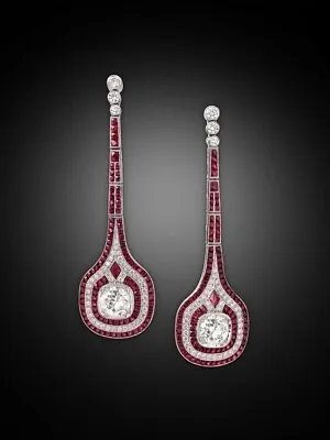 Art Deco Vintage Style Lab Created Diamond Drop/Dangle 925 Silver Earrings • $83.99