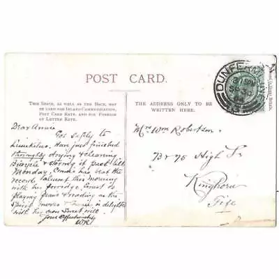 KINGHORN Fife Postcard Sent To Wm Robertson Postmark Dunfermline 1904 • £5.25