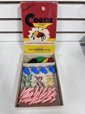 Vintage 1949 The Game Of Cootie Schaper Educational Game Complete Org Box BLHN • $25