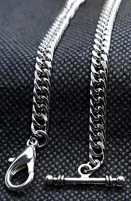 Custom Made 12 Inches Long  T. Bar End 5 Mm Pocket Watch Chain  • $13.87