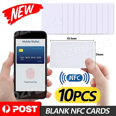 10x NTAG215 White PVC Card Tag For NFC Phones TagMo Forum Switch Type2 Tags Chip • $4.75