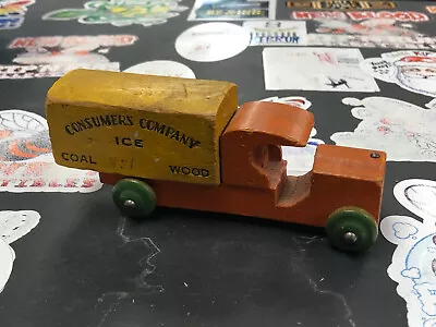 Vintage Tillicum Wood Consumers Company I’ve Coal Wood Truck ORANGE & YELLOW 30s • $75