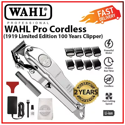 Wahl Pro 1919 Limited Edition 100 Years Cordless Corded Shaver Men Hair Clipper • $129