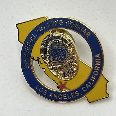 Los Angeles California Auto Theft Investigators IAATI Enamel Lapel Hat Pin • $14.95