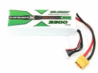 £75.86 • Buy 6S 3300mAh 22.2V 30C Maniax LiPo MX3300-6S-30