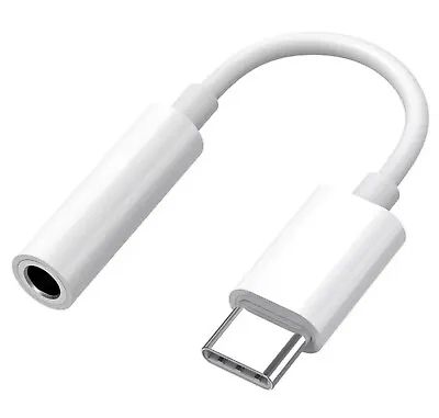 USB-C Type C To 3.5mm Audio Aux Cable Adapter Headphone Jack For Samsung • £2.99