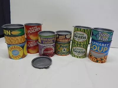 Melissa & Doug Grocery Store Cans Canned Goods Pantry Play Food Lids Lot 13 • $9.99