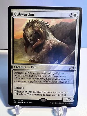 MTG Cubwarden Ikoria Magic Cat Creature CARD (007/274) Near Mint | Free Shipping • $2