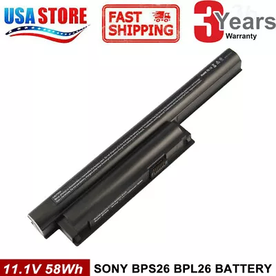 $29.99 • Buy BPS26 Battery For Sony VAIO VGP-BPS26 VGP-BPS26A VGP-BPL26 VPC-EH VPC-CA COOL