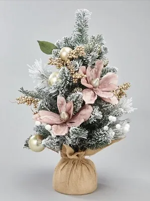 £27 • Buy Frosted Rose Table Top Christmas Tree