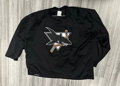 Vintage Maska Air Knit Men's CCM Hockey San Jose Sharks Practice Jersey Size XXL • $50