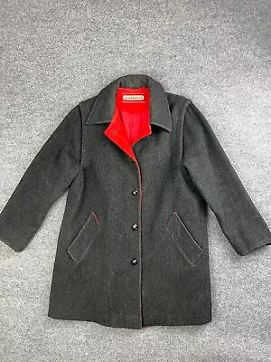 Vintage Mackintosh Wool Peacoat Women's 10 Charcoal Gray USA Made Button Up • $24