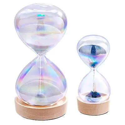 30 Minute Hourglass Sand Timer Magnetic 2 Minute Set With 7 Colored Glass &  • $46.74