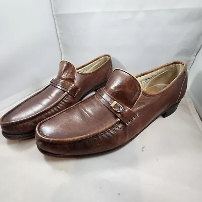 Florsheim Imperial Vintage Leather Loafers Size 10.5 11 Swing Dancing 70's Disco • $28.50