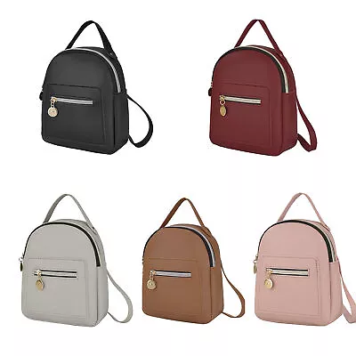 1pcs Women's PU Leather Backpack With Multiple Pockets Large Capacity • $19.97