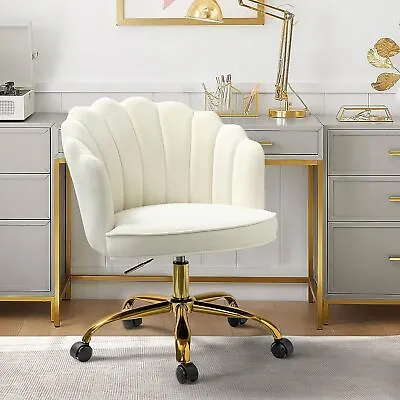 $167.49 • Buy Home Office Swivel Task Chair Height Adjustable Shells Back Golden Base