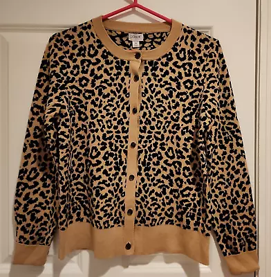 JCrew Women's Knit Leopard Cardigan Sweater NWT Size Small • $35