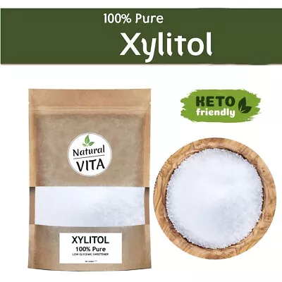 XYLITOL Natural Sugar Alternative Sweetener Non-GMO Certified EU-Origin 250g 1kg • £4.99