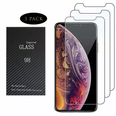 [3-Pack] IPhone Xs / 11 Pro / X Screen Protector (2018) Premium Tempered Glass G • $36.29