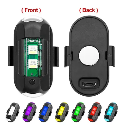 LED 7Color Aircraft Warning Strobe Lights Chargeable Motorcycle Drone W/MAGNETIC • $1.99