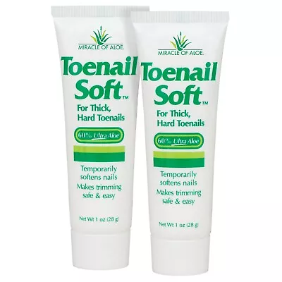 Miracle Of Aloe Toenail Soft 1 Oz - 2 Pack Temporary Nail Softening Cream • $16.99