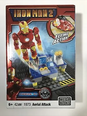 MEGA BLOKS - Marvel Iron Man 2 Aerial Attack Mark IV #1973 Opened Complete • $15