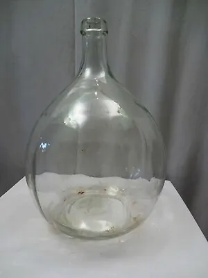 Antique Carboys And Demijohns French Glass Large Wine Bottle Flask Clear Rare  1 • $393.56