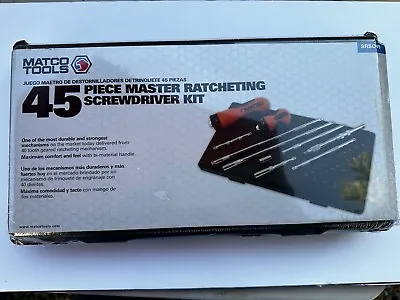 New/sealed Matco 45 Pc Master Ratcheting Screwdriver Kit In Storage CaseMSRP$231 • $190