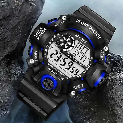 Men Waterproof Digital Sports Watch Military Tactical LED Backlight Wristwatch • $11.95