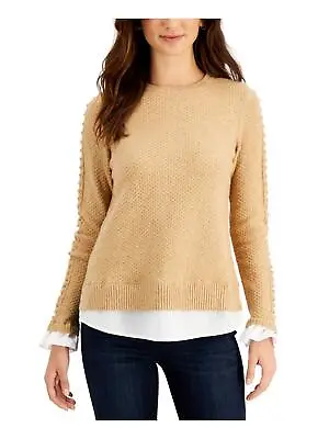 MSRP $70 Charter Club Layered-Look Sweater Camel Beige Size XL • $11.55
