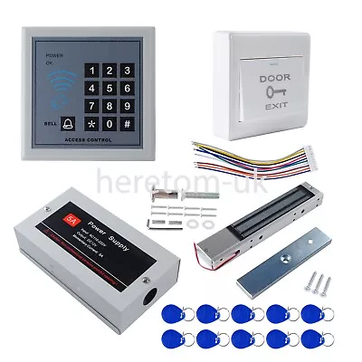 280KG Magnetic Lock Door Access Control RFID Keypad +10x RFID Card Home Security • £101.51