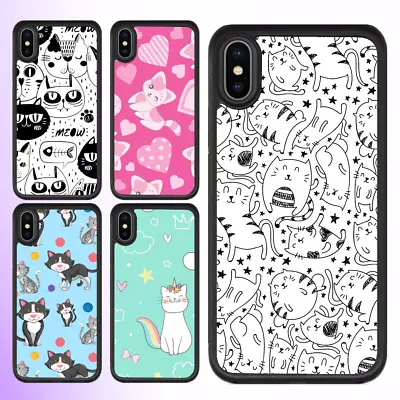 $13.99 • Buy For IPhone 14 Pro Max 13 12 Plus Shockproof Bumper Case Cute Cat Kitty II Cover