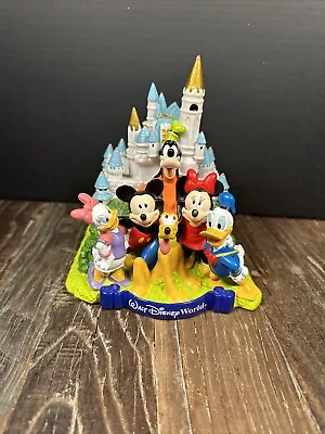 Walt Disney 30th Anniversary Castle Piggy Bank Vintage Mickey Minnie Donald See • $21.99