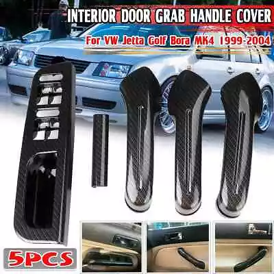 Interior Door Grab Handle Cover Carbon Fiber Set For VW Jetta Golf MK4 1999-2004 • $39.90