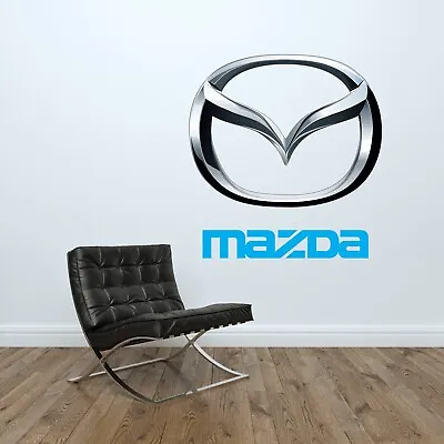Mazda Logo Wall Decal Modern Sport Car Decor Art Mural Vinyl Sticker • $59.95
