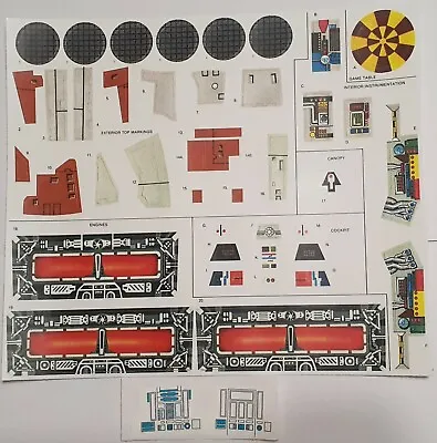 Vintage Star Wars Millennium Falcon Replacement Toy Stickers Peel & Stick • $11