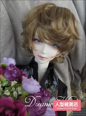 BJD Doll Hair Wig 8-9  Inch 20-22cm Dark Brown 1/3 SD DZ MKDOD LUTS Perma-short • $23.55