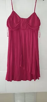 Matty M Womens Hot Pink Sundress Sleeveless Dress Medium • $16