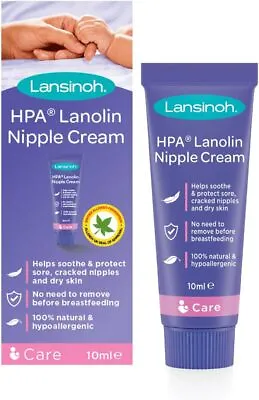 HPA Lanolin Nipple Cream: Sore Cracked Skin 100% Natural • £9.40